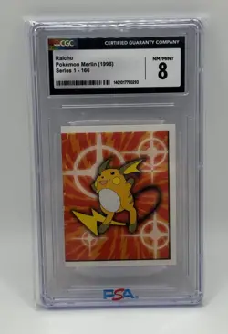 Raichu 1998 Pokemon Merlin #166 Series 1-166 CGC 8 - Image 1