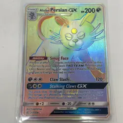 Pokemon TCG Alolan Persian GX Sun & Moon - Cosmic Eclipse 257/236 Holo Secret - Image 1