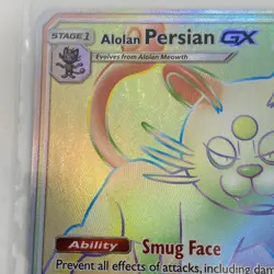 Pokemon TCG Alolan Persian GX Sun & Moon - Cosmic Eclipse 257/236 Holo Secret - Image 2