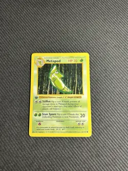 Pokemon TCG Metapod 54/102 1st Edition Base Set (Shadowless) Common MP - Image 3