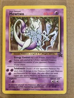 Pokemon TCG Mewtwo Black Star Promo 12 Vintage - Image 1