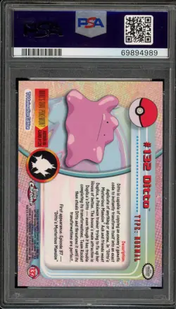 Pokemon Topps Chrome Ditto #132 PSA 10 Gem Mint - Image 2
