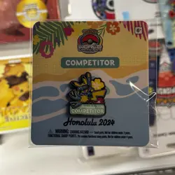 2024 Pokemon World Championships Competitor Pin Hawaii Honolulu Worlds - Image 1