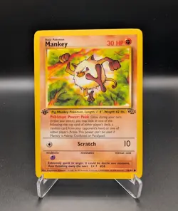 Mankey - 1st Edition - 55/64 Jungle - LP - Pokemon TCG - Image 1