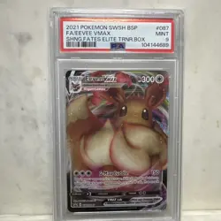 Pokemon TCG Eevee VMAX SWSH087 Sword & Shield Promo Holo Full Art PSA 9 - Image 1
