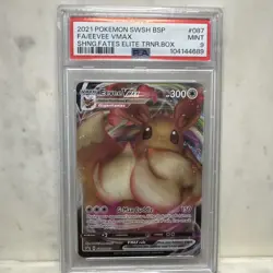 Pokemon TCG Eevee VMAX SWSH087 Sword & Shield Promo Holo Full Art PSA 9 - Image 2