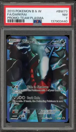 Pokemon Darkrai Team Plasma Black Star Full Art Promo BW73 PSA 7 - Image 1