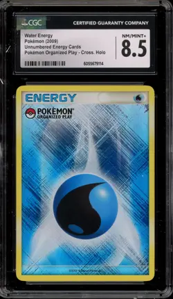 Pokemon Water Energy Pokemon Organized Play Crosshatch Holo Promo CGC 8.5 - Image 1