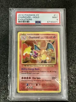 2016 POKEMON XY EVOLUTIONS #11 CHARIZARD-HOLO PSA 9 - Image 1