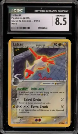Pokemon Latias EX Delta Species Holo Rare #8 CGC 8.5 - Image 1