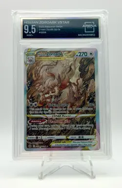 2023 POKEMON CROWN ZENITH FULL ART HISUIAN ZOROARK GG56/GG70 ARENA CLUB 9.5 - Image 1