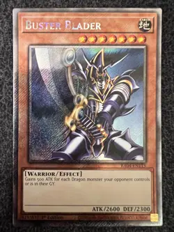 Yugioh Buster Blader RA04-EN115 Platinum Secret Rare 1st Edition NM - Image 1
