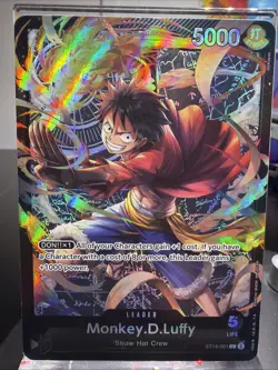 One Piece Monkey.D.Luffy (001) L Starter Deck 14: 3D2Y ST14-001 English Foil NM - Image 1
