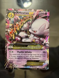 Pokemon M Mega Mewtwo EX Ultra Rare Holo TCG Card 64/162!! - Image 1