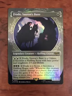 Frodo Sauron's Bane Showcase Foil MTG Magic the Gathering Card NM Near Mint LTR - Image 1