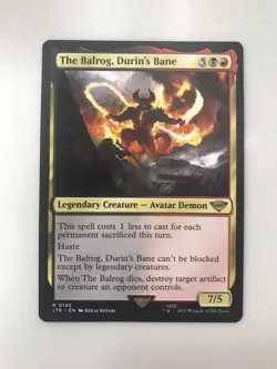 The Balrog Durin's Bane MTG Magic the Gathering Card NM Near Mint Rings LTR - Image 1