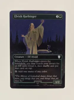 Elvish Harbinger Borderless Foil Lord of the Rings MTG Magic the Gathering - Image 1