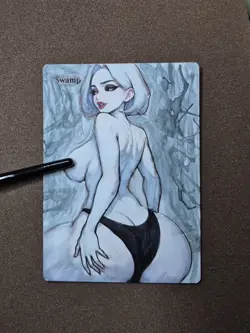 Mtg Altered Art Hand Painted Anime - Image 1