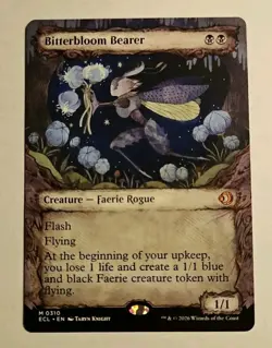 MTG Bitterbloom Bearer #0310 BORDERLESS Lorwyn Eclipsed Mythic ECL Fable Frame - Image 1