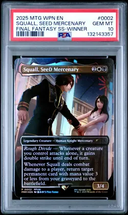 2025 MTG Squall, SeeD Mercenary 0002 Final Fantasy Winner PSA 10 Gem Mint FFVIII - Image 1