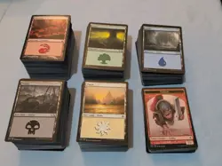 MTG Basic Lands Bulk 100+ Of Each Color + Tokens - Image 1
