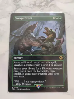 MTG Savage Order (Borderless) Universes Beyond: Jurassic World Collection... - Image 1