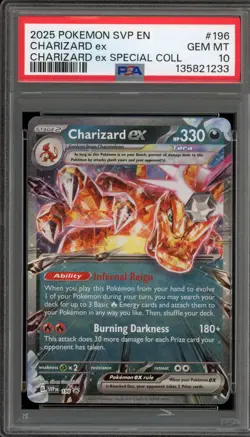 Pokemon Charizard ex Special Coll. Promo SVP EN 196 PSA 10 Gem Mint - Image 1
