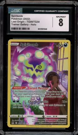 Pokemon Spiritomb Lost Origin Trainer Gallery Full Art #TG09 CGC 8 - Image 1