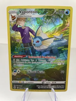 Vaporeon TG02/TG30 Swsh09: Brilliant Stars Trainer Gallery Holo - Pokemon TCG NM - Image 1