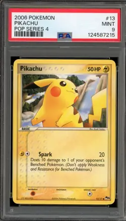 Pokemon Pikachu POP Series 4 #13 PSA 9 Mint - Image 1