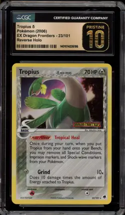 Pokemon Tropius EX Dragon Frontiers Reverse Holo Rare #23 CGC 10 Pristine - Image 1
