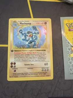 Pokemon Machamp 8/102 Holo Rare Base Set 1st Edition Shadowless 052💎NM LP +💎 - Image 1