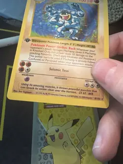 Pokemon Machamp 8/102 Holo Rare Base Set 1st Edition Shadowless 052💎NM LP +💎 - Image 2