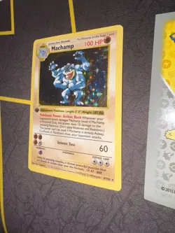 Pokemon Machamp 8/102 Holo Rare Base Set 1st Edition Shadowless 052💎NM LP +💎 - Image 4
