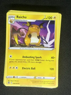 Raichu Uncommon Silver Tempest 050/195 NM/M Pokemon TCG (50/195) - Image 1