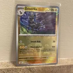 Zebstrika (Master Ball Pattern) 032/086 Sv: White Flare Reverse Holo NM Pokemon - Image 1