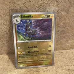 Zebstrika (Master Ball Pattern) 032/086 Sv: White Flare Reverse Holo NM Pokemon - Image 2