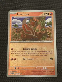 Pokemon TCG White Flare 019/086 Heatmor Master Ball Holo Pattern - NM - Image 1