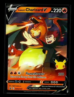 Lance's Charizard V SWSH133 Pokemon Sword and Shield Promo NM - Image 1