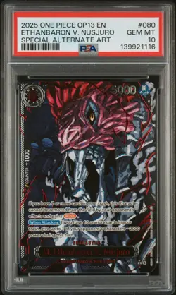 One Piece OP13 Demon God Pack Red Parallel SP FIVE ELDERS Sequential PSA 10 - Image 2