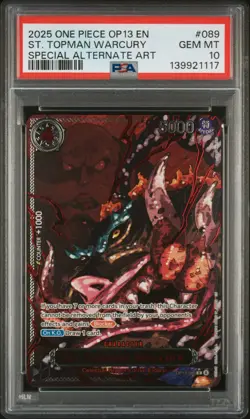 One Piece OP13 Demon God Pack Red Parallel SP FIVE ELDERS Sequential PSA 10 - Image 3