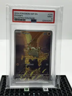 2024 Pokemon Phanpy Illustration Rare Holo Card 205/191 Sv08: Surging Sparks - Image 1