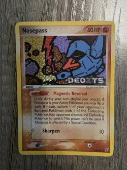 Nosepass Reverse Holo Stamped EX Deoxys Pokemon Card TCG 42/107 - HP - Image 1