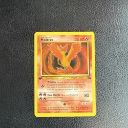 Pokemon TCG Moltres Fossil Card 27/62 Non-Holo Rare 1st edition - Image 1