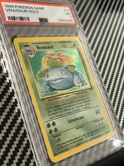 Gorgeous Pokemon Card Holo Base Set Venusaur 15/102 PSA 7 Near Mint - Image 3