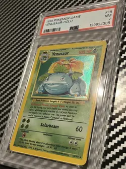 Gorgeous Pokemon Card Holo Base Set Venusaur 15/102 PSA 7 Near Mint - Image 4