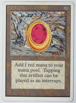 Mox Ruby Unlimited Magic Card Power 9 MTG 1993 - Image 1