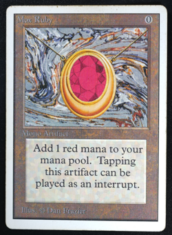 Mox Ruby Unlimited Magic Card Power 9 MTG 1993 - Image 3