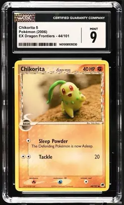 CGC 10 Chikorita EX Dragon Frontiers 44/101 Reverse Holo STAMPED Pokemon Card - Image 1