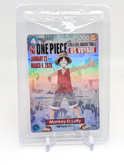 One Piece College Basketball US Voyage Promo Card - Monkey D. Luffy (SEALED) - Image 1